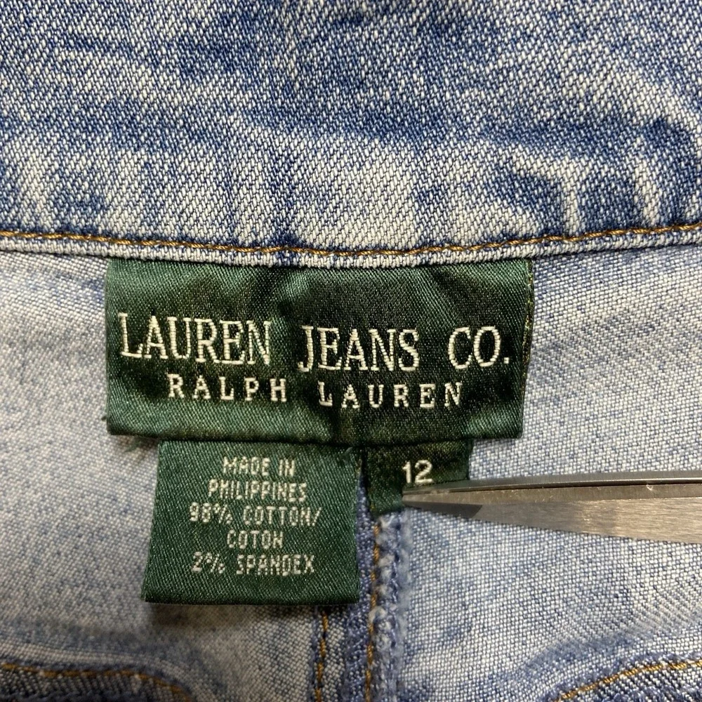 Lauren Ralph Lauren Straight Jeans Women's Size 12 Light Blue‎ Denim LRL